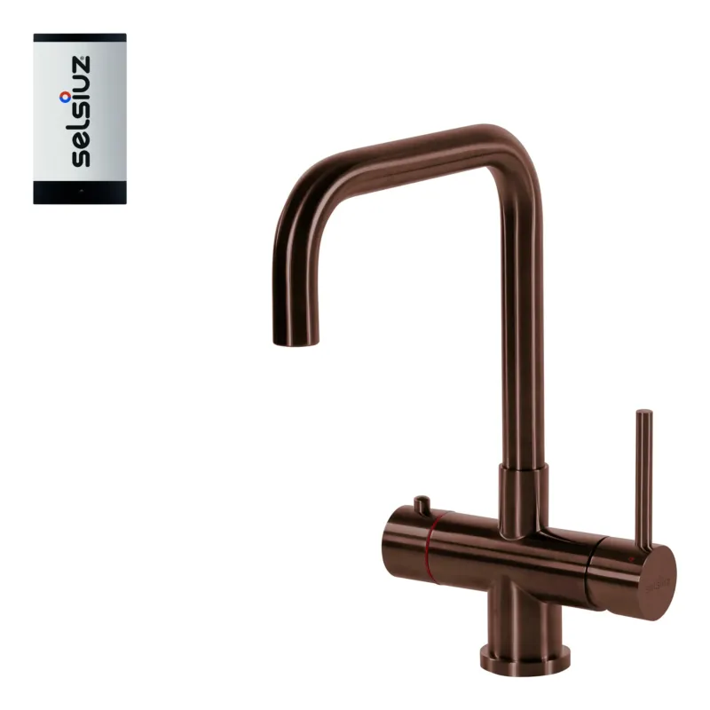 Nieuw Selsiuz Inox kokend water kraan met single boiler en U-uitloopkraan copper