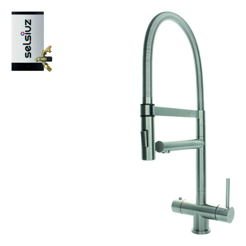 Direct Beschikbaar Selsiuz Inox XL kokend water kraan met combi extra boiler inox