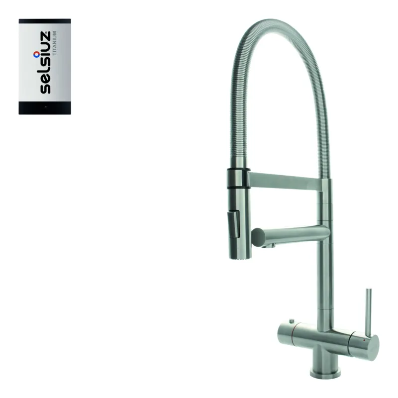 Weekendaanbieding Selsiuz Inox XL kokend water kraan met titanium single boiler inox