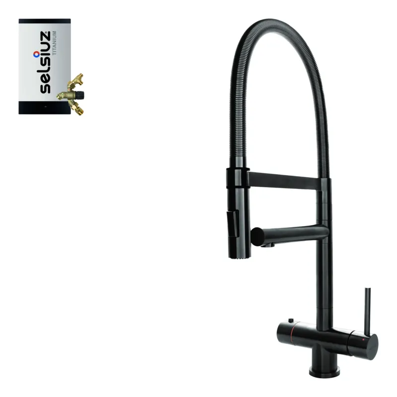 Selsiuz Inox XL kokend water kraan met titanium combi extra boiler gunmetal Koop Vandaag