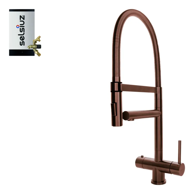 Must-Have Selsiuz Inox XL kokend water kraan met combi extra boiler copper