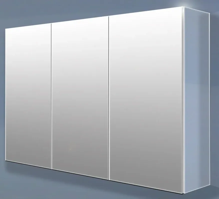 Nieuw Galva Scatha spiegelkast met 3 deuren 120cm grijs