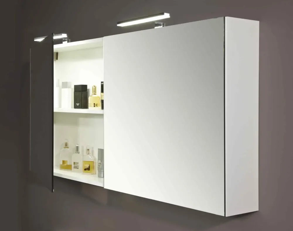 Weekendaanbieding Galva Polly spiegelkast met 2 softclose deuren 120cm wit