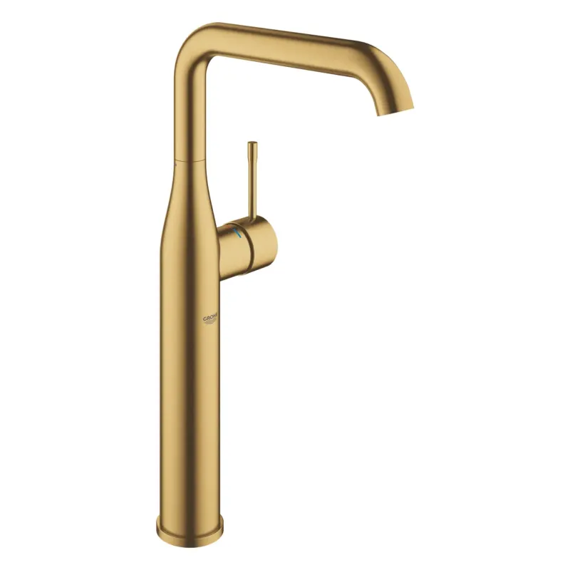Favoriet Grohe Essence New wastafelkraan XL-size met hoge draaibare uitloop gladde body cartouche brushed cool sunrise