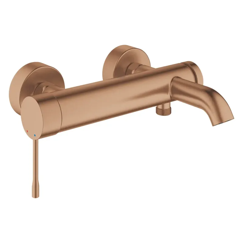 Beperkt Aanbod Grohe Essence New badkraan met omstel en koppelingen brushed warm sunset