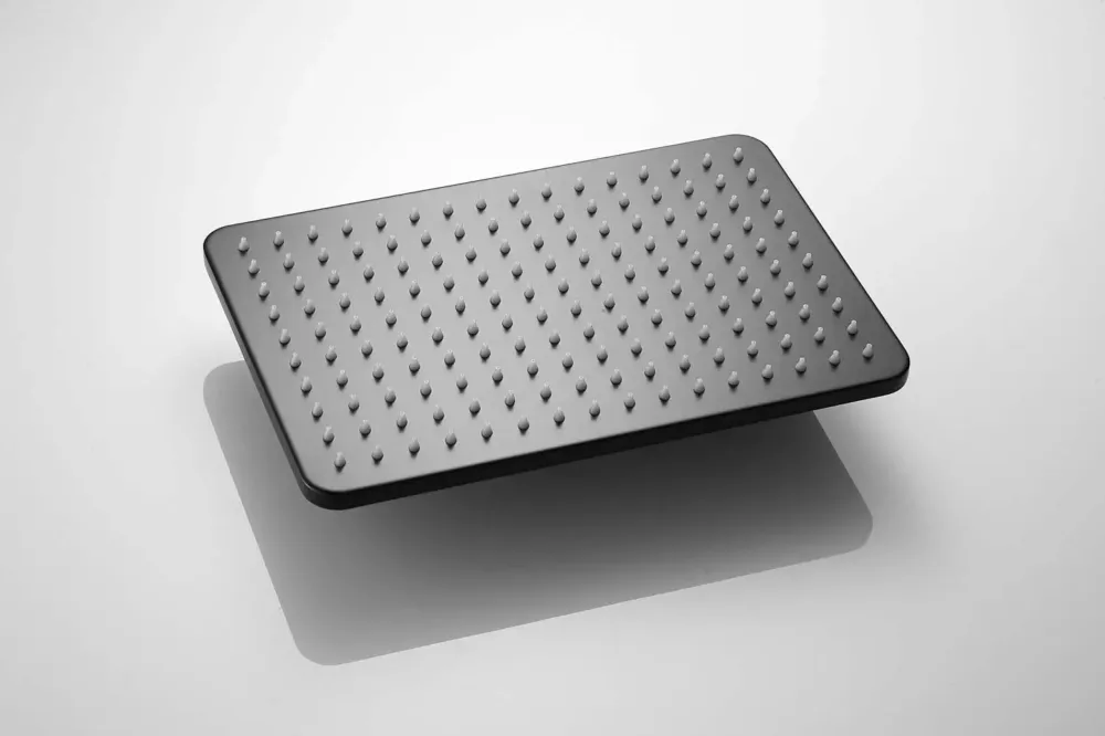 Goedkoop Saniclear Vision rechthoekige douchekop 30x20cm zwart mat