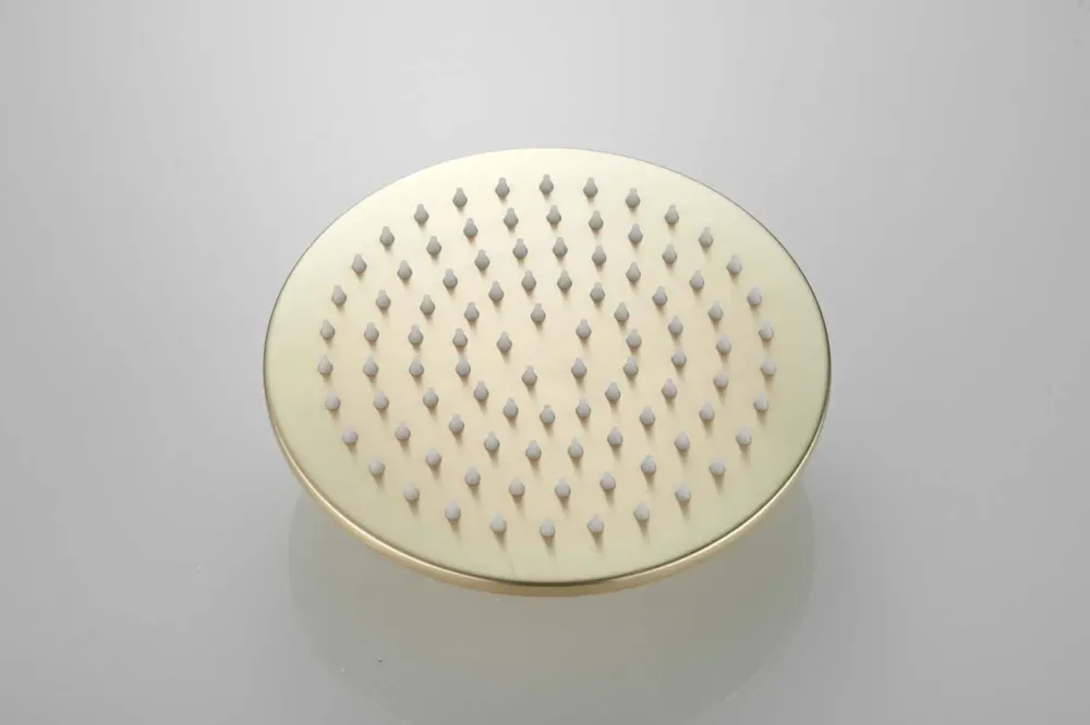 Seizoensaanbieding Saniclear Vision ronde douchekop 20cm messing geborsteld - goud mat