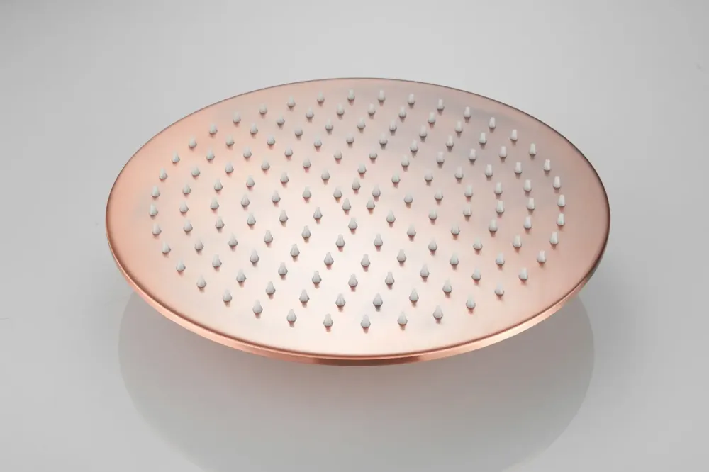 Uitverkoop Saniclear Vision ronde douchekop 30cm koper geborsteld