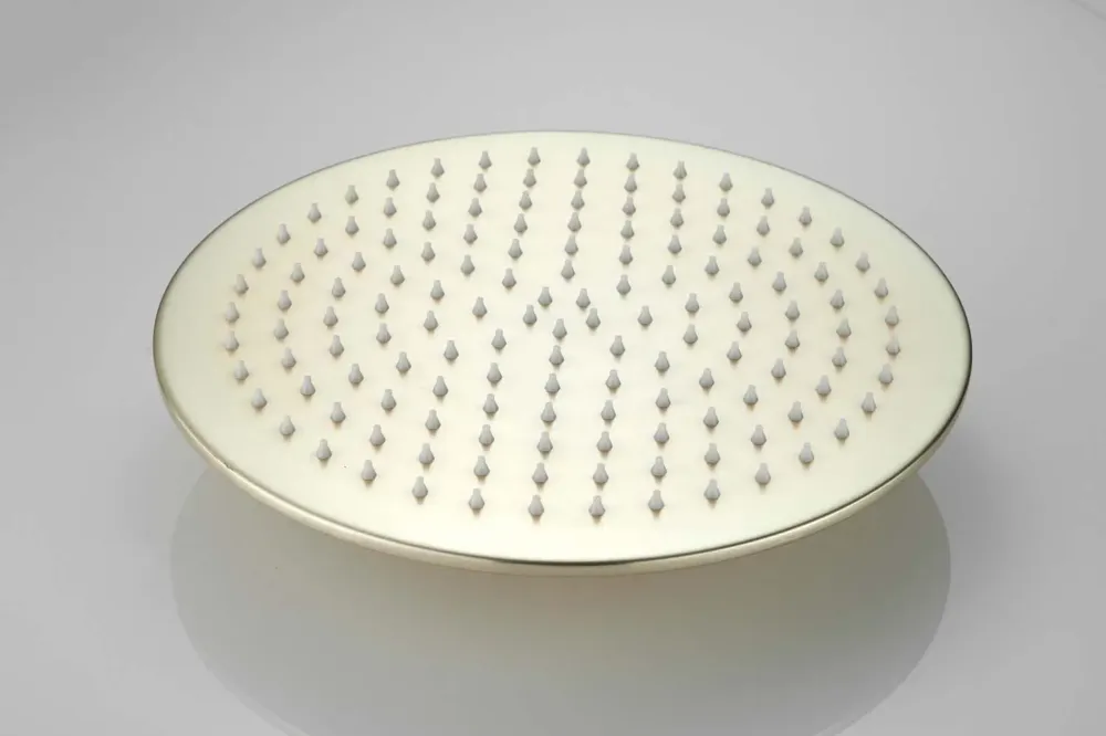 Koop Online Saniclear Vision ronde douchekop 30cm messing geborsteld - goud mat