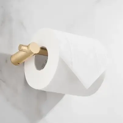 Saniclear Academy toilet rolhouder geborsteld messing mat goud Actieprijs
