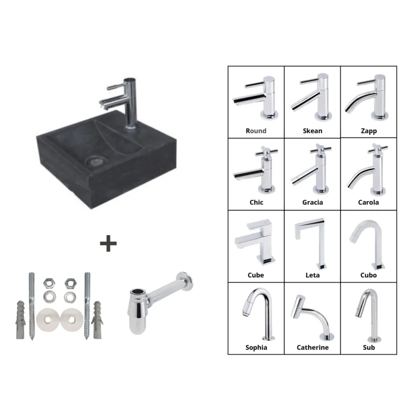 Populair Lambini Designs Square natuurstenen fonteinset