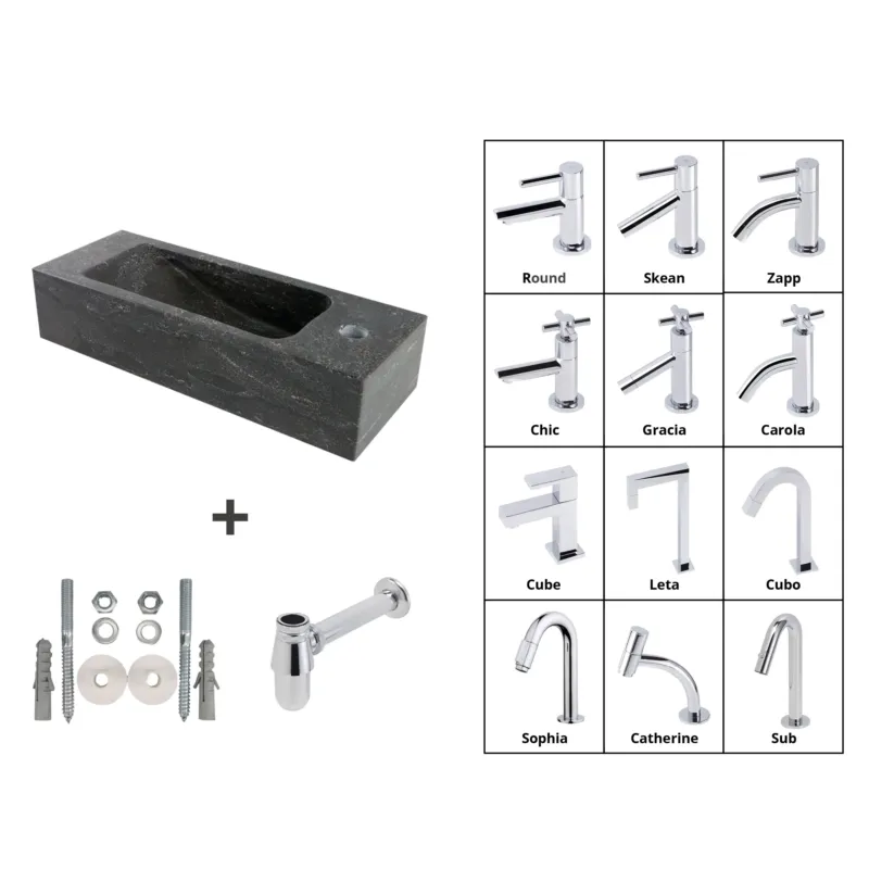Lage Prijs Lambini Designs Slim natuurstenen fonteinset