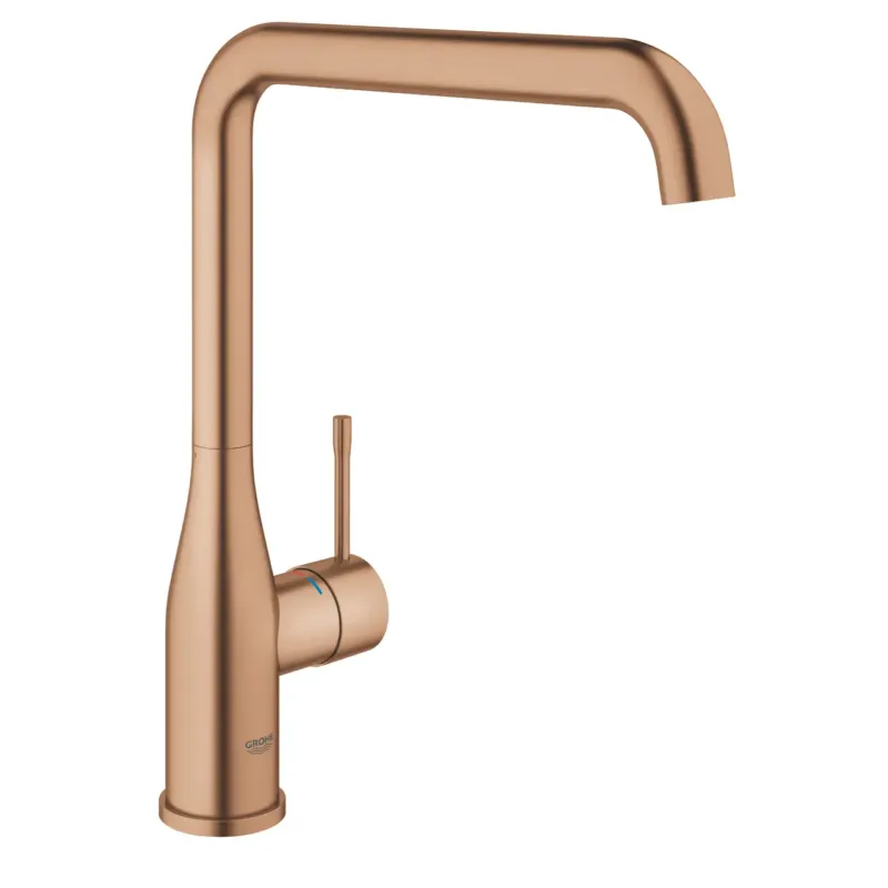 Grohe Essence New keukenkraan hoge L-uitloop brushed warm sunset Op = Op