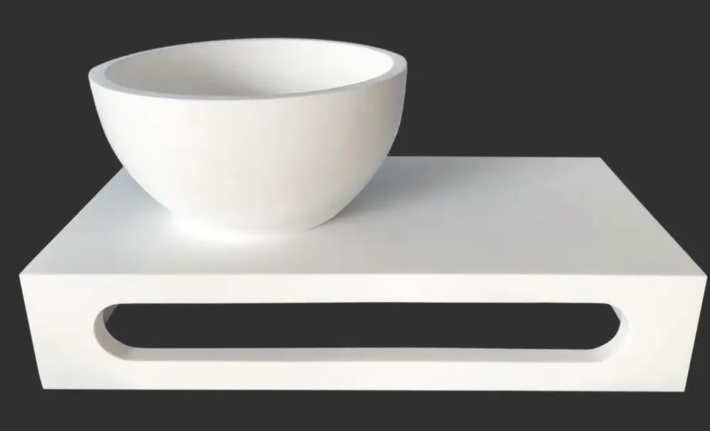 Lambini Designs fontein planchet met Solid Surface waskom 40x22cm Betrouwbaar