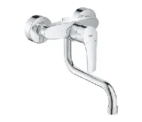 Beste Prijs Grohe Eurosmart keukenkraan wand met lage uitloop sprong 21,6cm chroom