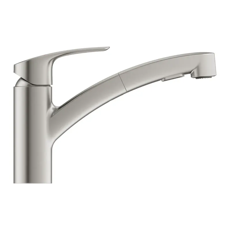 Weekendaanbieding Grohe Eurosmart keukenkraan met uittrekbare handdouche RVS