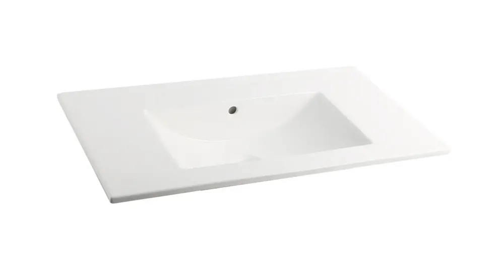 Fontana Latina keramische wastafel 100cm zonder kraangat wit glans Beperkt Aanbod