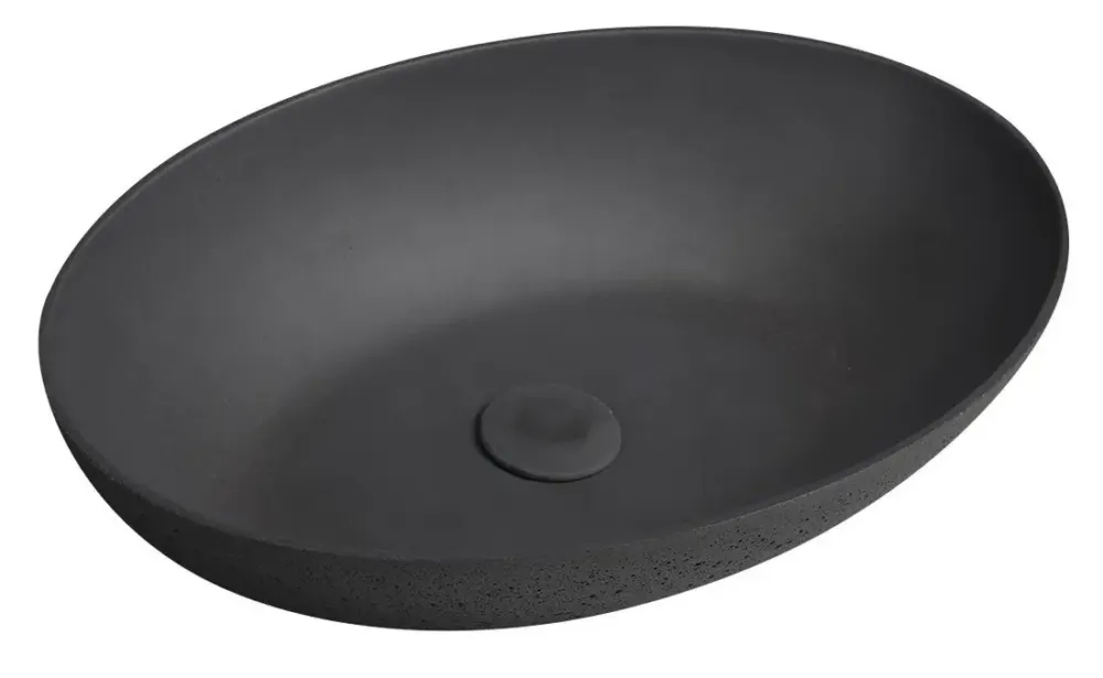Speciale Aanbieding Sapho Formigo betonnen waskom 60x14.5x40.5cm antraciet