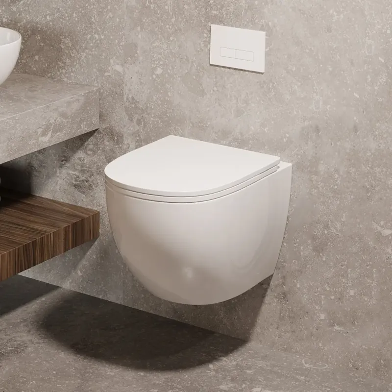 Koopje Saniclear Itsie witte toiletpot randloos met softclose zitting