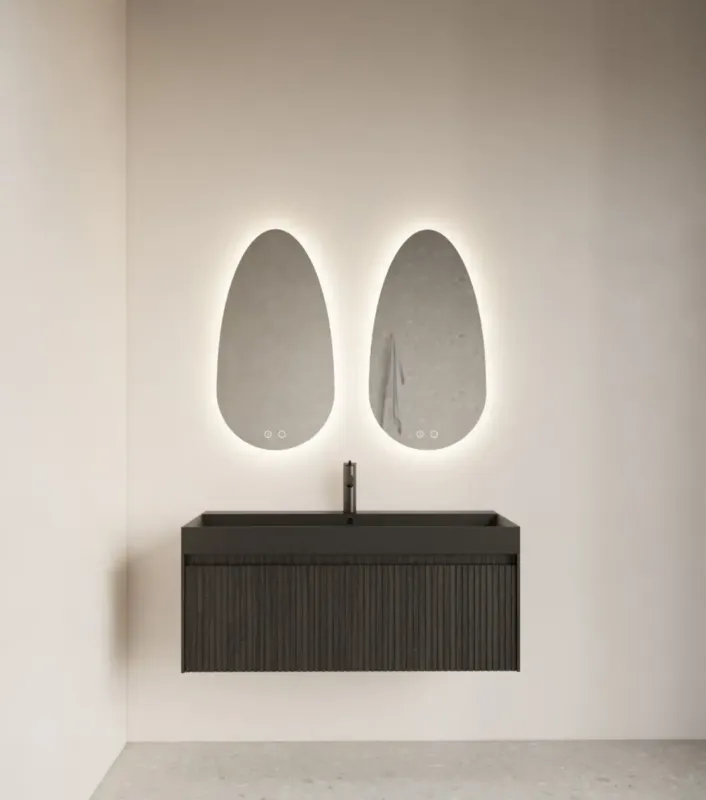 Gliss Design Triton spiegel met LED-verlichting en verwarming 60x110cm Meest Verkocht