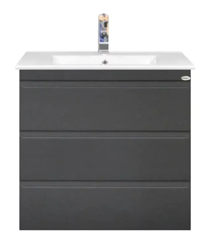 Laatste Kans Sanicare Q7 badkamermeubel 85cm met 3 laden antraciet