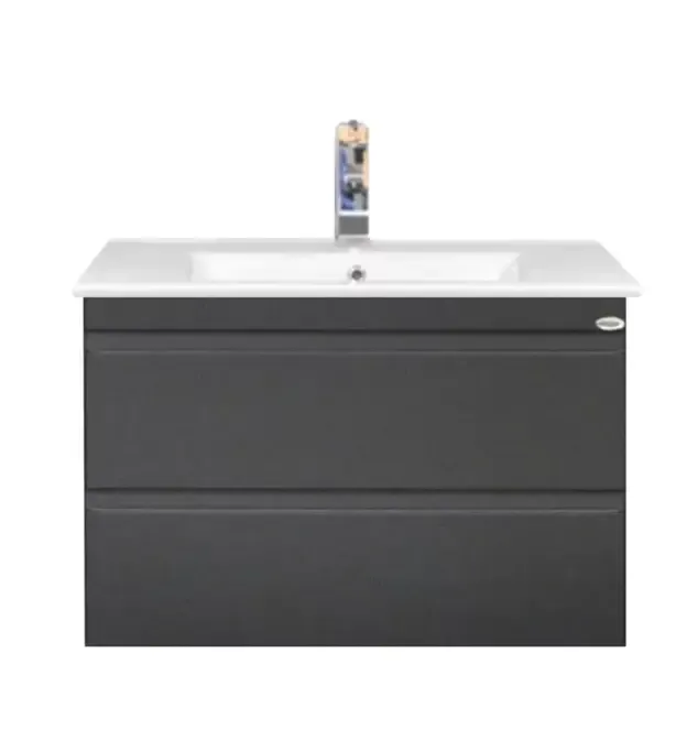 Koop Vandaag Sanicare Q7 badkamermeubel 100cm met 2 laden antraciet