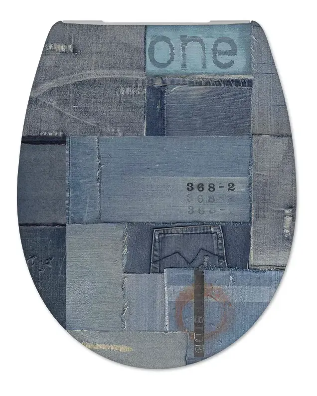 Seizoensaanbieding Mueller Toza Denim softclose toiletzitting met Quick-Release
