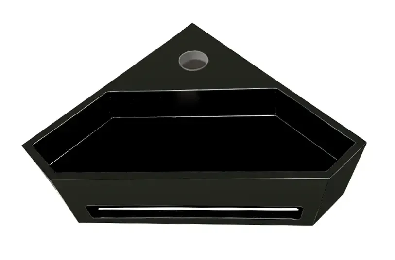 Veilige Betaling Mueller Viggo hoekfontein solid surface 35x35x16cm mat zwart