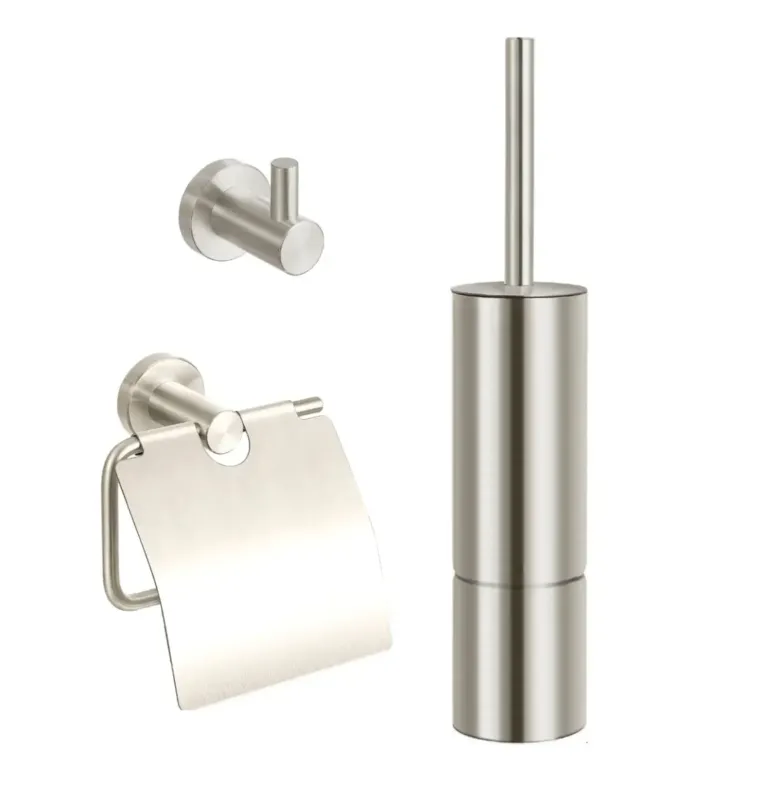 Best Design Luxe-Ore toilet accessoires set RVS geborsteld Superprijs