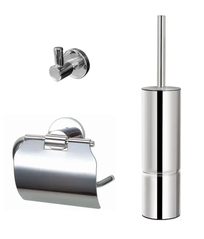 Beperkt Aanbod Best Design Luxe-Rome toilet accessoires set chroom