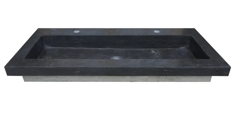 Mueller Viggo hardstenen meubelwastafel 120x46cm met 2 kraangaten Favoriet