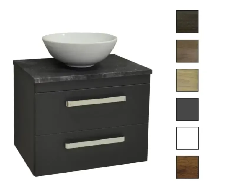 Betaalbaar Sanicare Q11 badkamermeubel met black-stone topblad 65 cm belluno