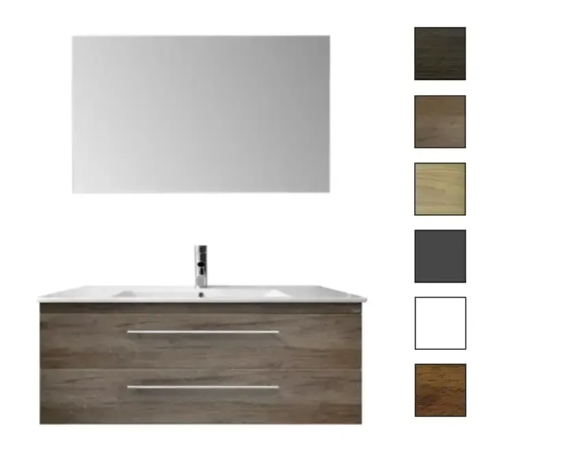 Sanicare Q15 badkamermeubel 2 laden 120 cm belluno met keramische wastafel Bestseller