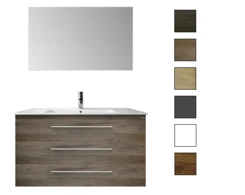 Sanicare Q15 badkamermeubel 3 laden 120 cm antraciet met keramische wastafel Must-Have