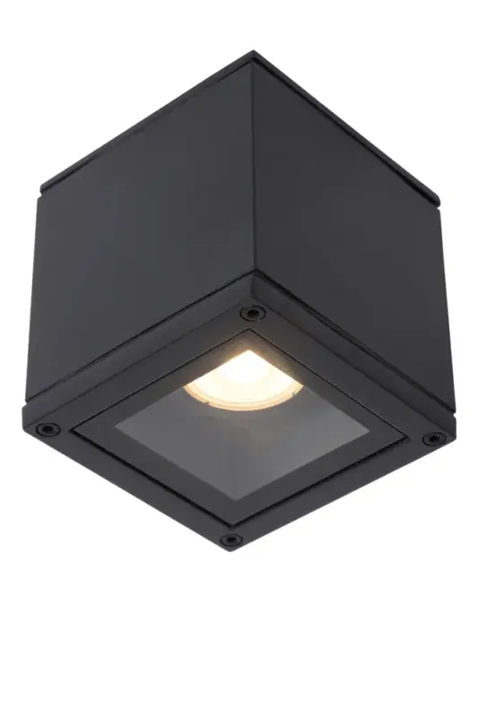 Lucide Aven plafondlamp 50W vierkant zwart Express Levering