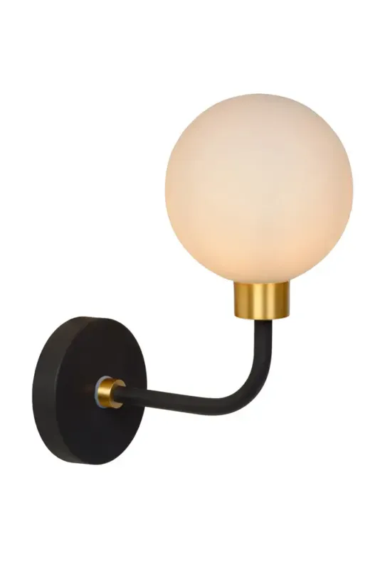 Finale Uitverkoop Lucide Berend wandlamp 33W laag zwart