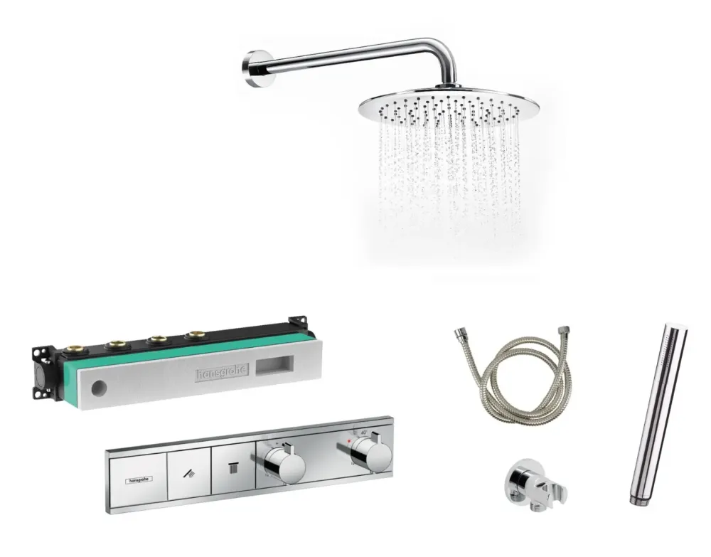 Beste Prijs Hansgrohe RainSelect inbouw douchekraan met Saniclear Talpa 30cm douchekop en wandarm regendouche chroom