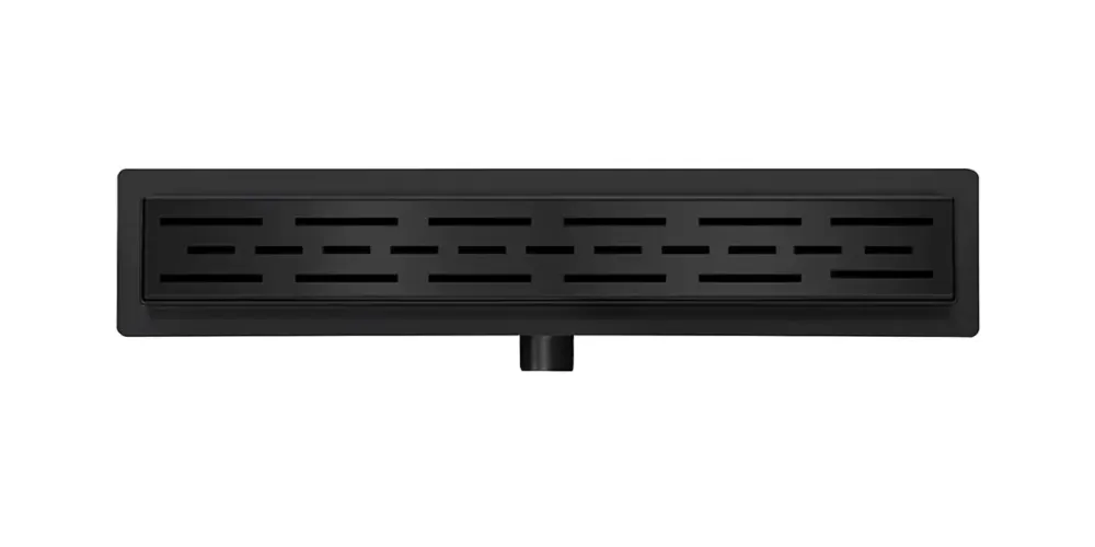 Mueller Black douchegoot met flens en rooster 60x7cm zwart mat Hete Deal
