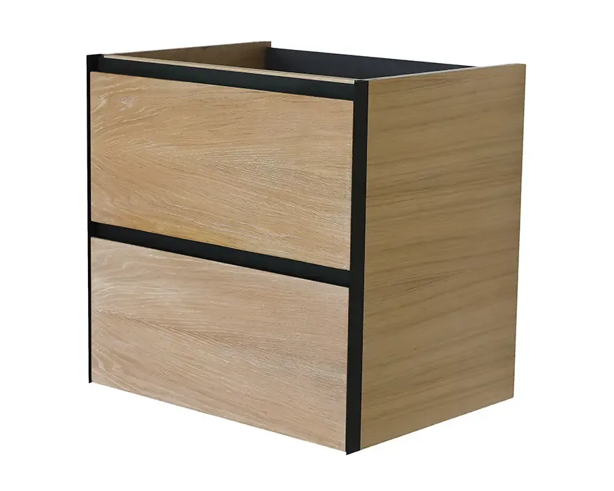 Mueller Sakura wastafelonderkast 60x45,2cm naturel eiken/mat zwart Exclusieve Aanbieding