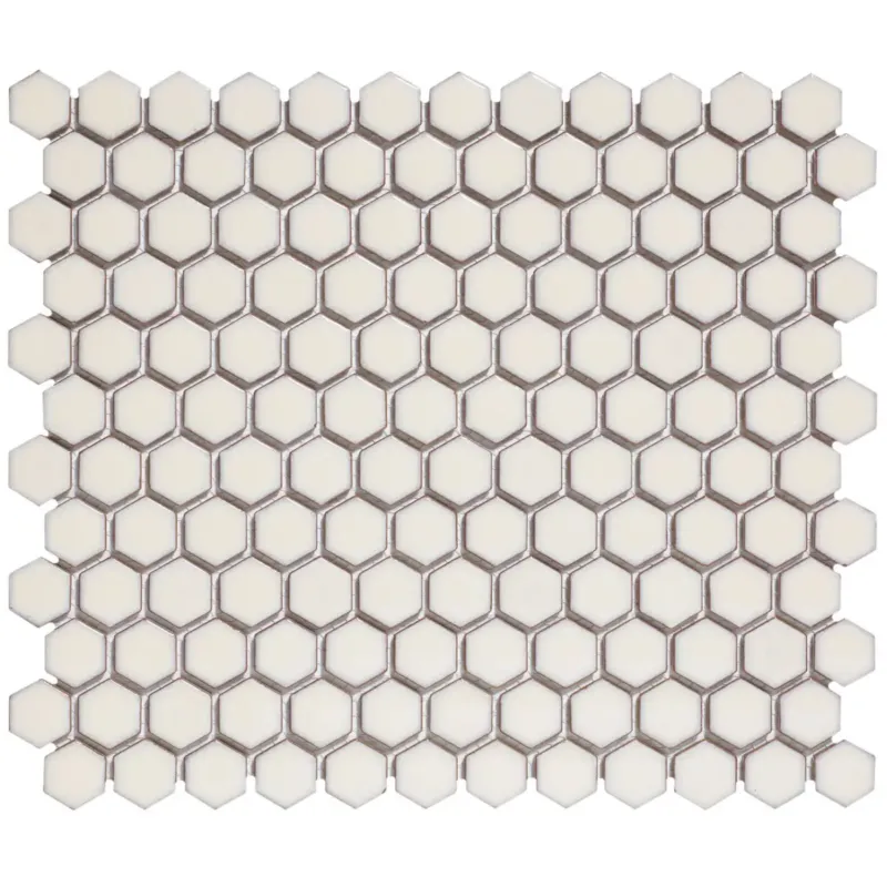 The Mosaic Factory Barcelona mini hexagon mozaïek tegels 26x30 wit mat Speciale Aanbieding