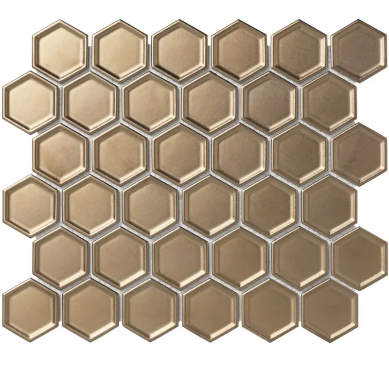 Gratis Retour The Mosaic Factory Barcelona hexagon mozaïek tegels 28x33 bronze