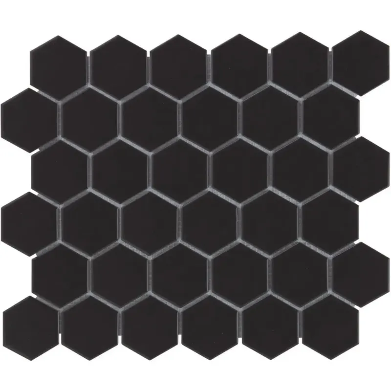 Goedkoop The Mosaic Factory Barcelona hexagon mozaïek tegels 28x33 zwart