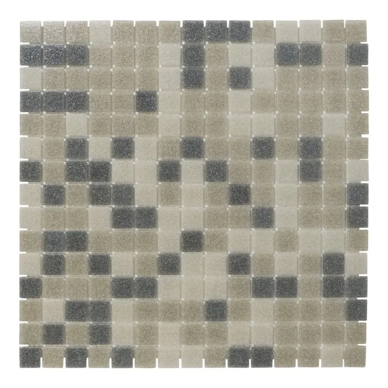 The Mosaic Factory Amsterdam vierkante glasmozaïek tegels 32x32 grijs mix Hete Deal