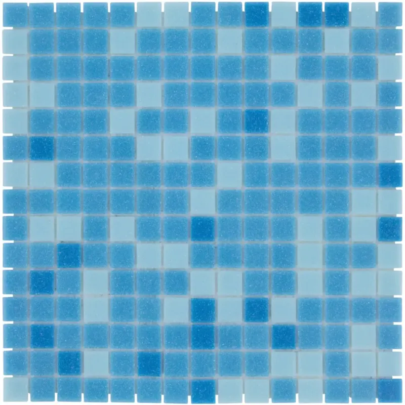 Gecertificeerd The Mosaic Factory Amsterdam vierkante glasmozaïek tegels 32x32 blauw mix