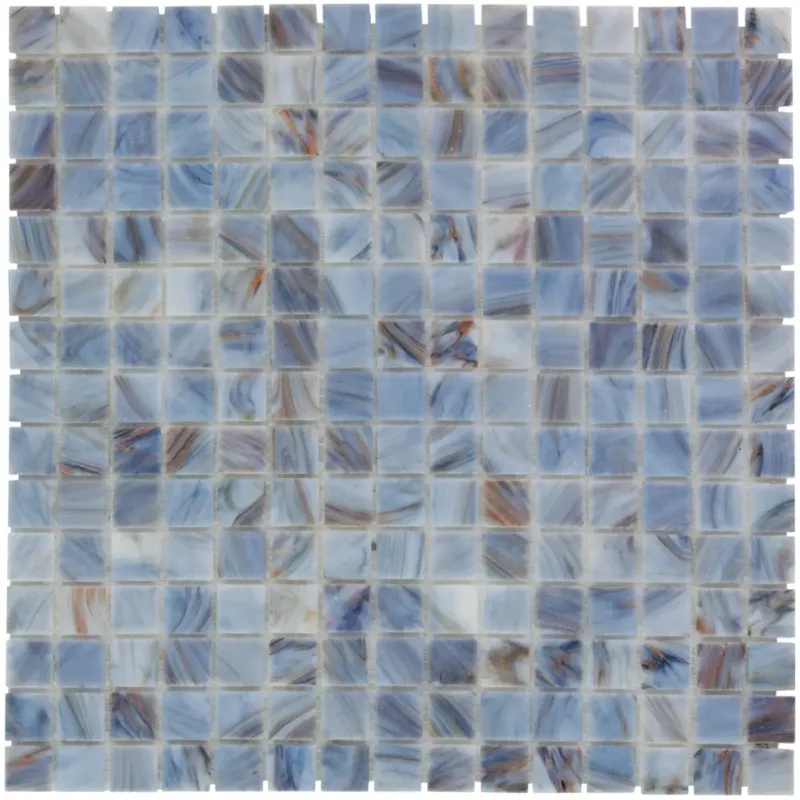 The Mosaic Factory Amsterdam vierkante glasmozaïek tegels 32x32 cyaan Gratis Retour