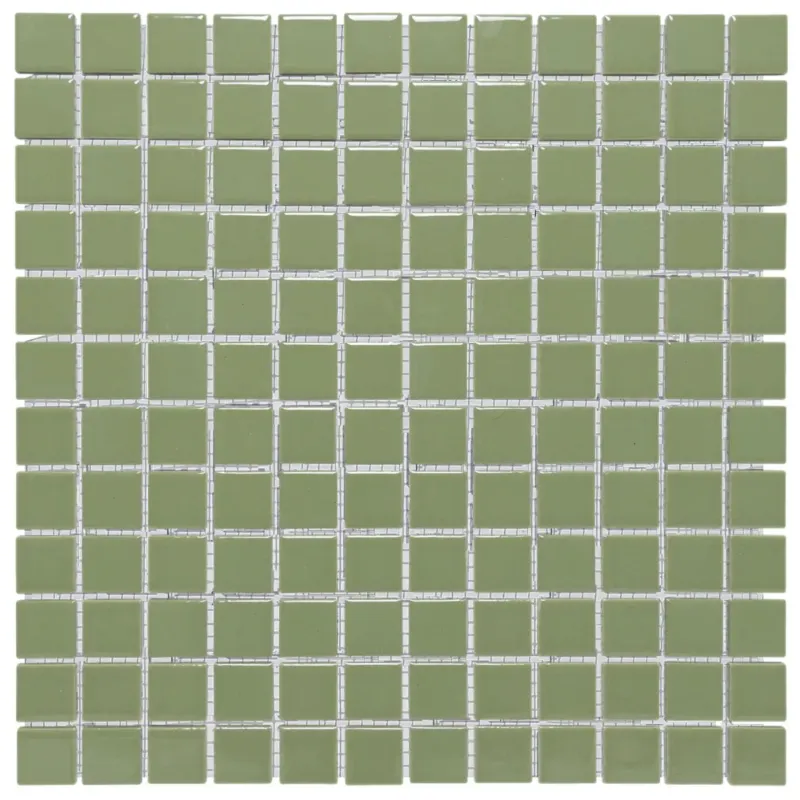 Gereduceerde Prijs The Mosaic Factory Barcelona vierkante mozaïek tegels 30x30 olijfgroen