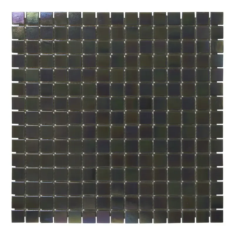 Gecertificeerd The Mosaic Factory Amsterdam vierkante glasmozaïek tegels 32x32 zwart parel
