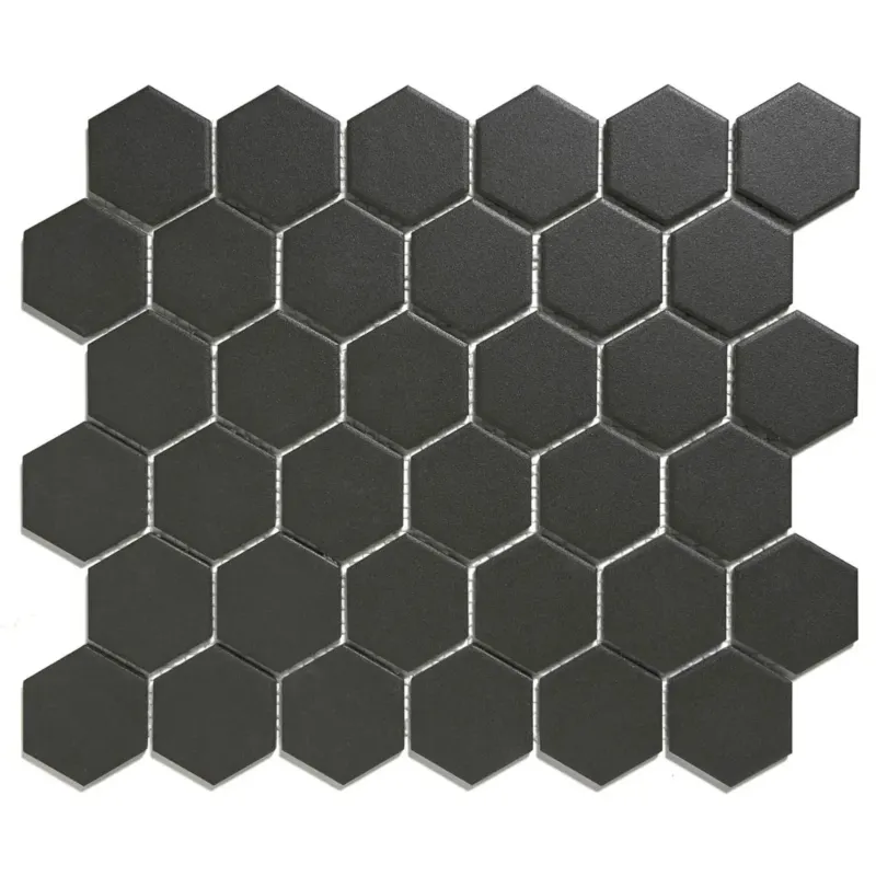 The Mosaic Factory London hexagon mozaïek tegels 28x33 zwart Gecertificeerd