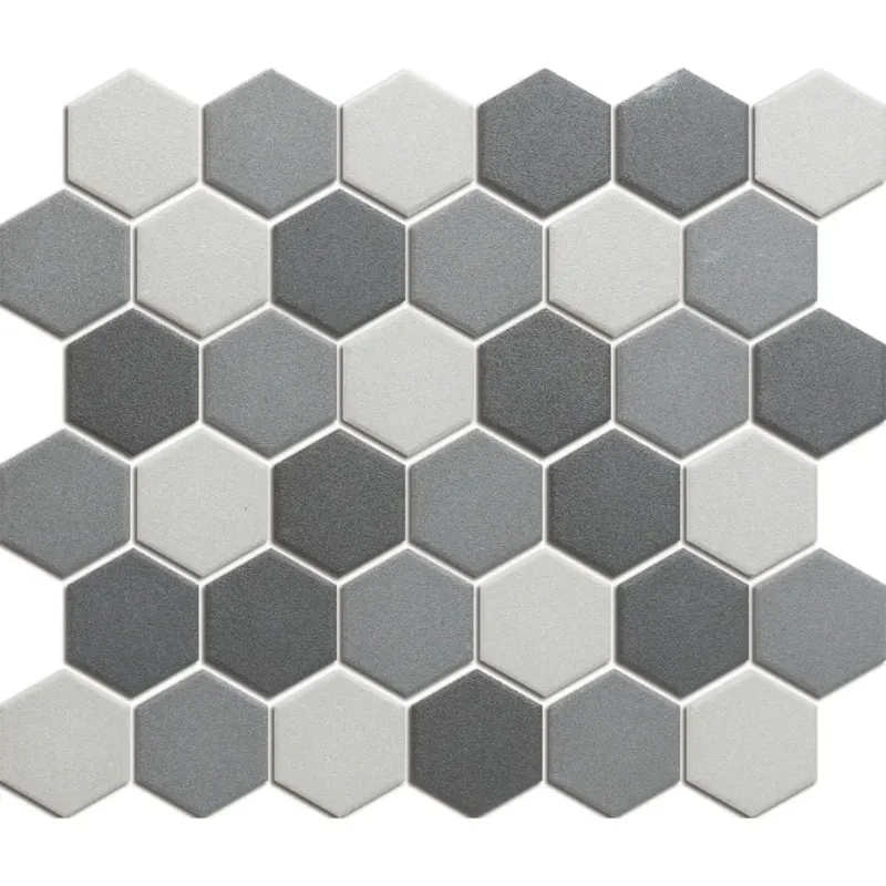 The Mosaic Factory London hexagon mozaïek tegels 28x33 donkergrijs mix Actieprijs