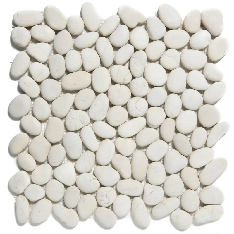 The Mosaic Factory Natural Stone riviersteen mozaïek tegels 31x30 ivory Gecertificeerd